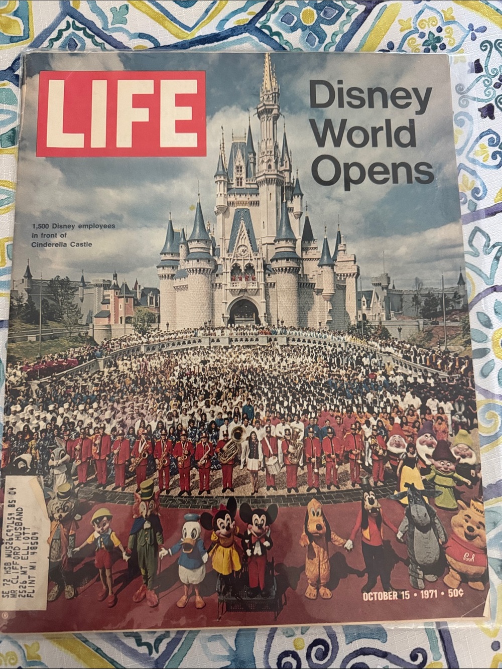 Disney LIFE Magazine Cover - Red, Blue, White, Yellow